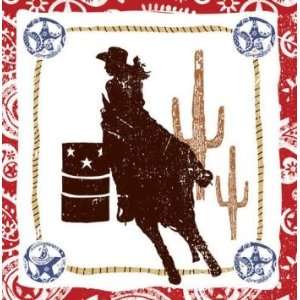Western Lasso Rodeo Girl 3 Ply Lunch Napkins  Kitchen 