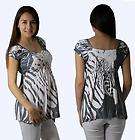 Cute gray Zebra stripe maternity top S M L XL