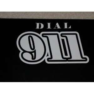  Police Dial 911 Sticker Decal Racing Ford Dodge White 