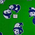   & Rosenblatt Cotton Fabric, Black & White Panda Bears, Per 1/2 Yard