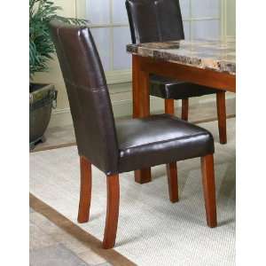 Mayfair Cordovan Parsons Chair in Cherry Finish   Set of 2 