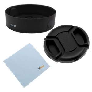 Lens Cap with Strap + Microfiber Cleaning Cloth for Nikon D3100, D3000 