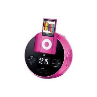 GPX iLive CI109PK AM/FM Clock Radio iPhone/iPod Dock Pink Night Stand 