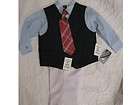   Suit Vest Shirt Pants Tie 4T 4 Boy Outfit Church Holiday Wedding NWT