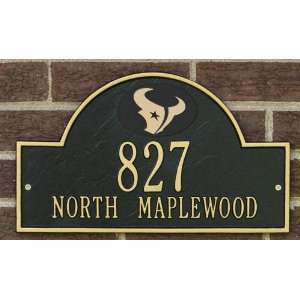  Houston Texans Black and Gold Personalized Address Plaque 