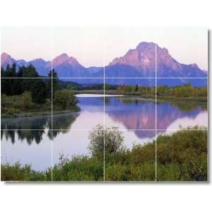  Mountain Picture Mural Tile M104  36x48 using (12) 12x12 