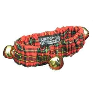   Small, Plaid Bell Collar (Red, Green, Yellow Plaid)