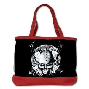   Bag Purse (2 Sided) Red Helmet Sword and Skull 
