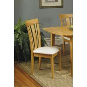  Coaster Davie Side Dining Chair in Natural Oak   Set of 2 