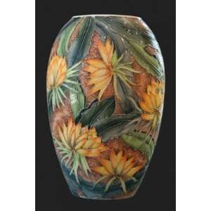  Vietnamese Hand Painted Ceramic Vase   Dragon Flower 