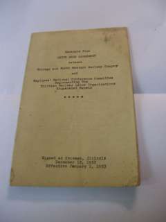 1952 Chicago & Northwestern RR Union Shop Agreement  