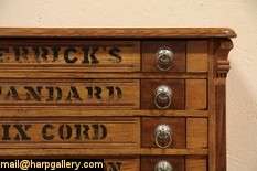 Merrick Oak Spool Cabinet, Jewelry Chest  