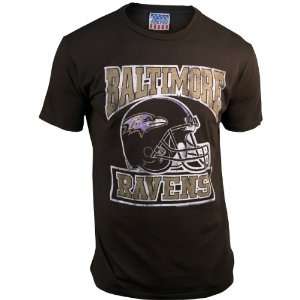  Junk Food Baltimore Ravens Short Sleeve Retro T Shirt 