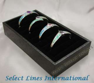 Black Velvet Bangle Bracelet Slot Tray Jewelry Display  