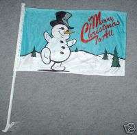 Christmas Snowman Auto Vehicle Car flag banner novelty  