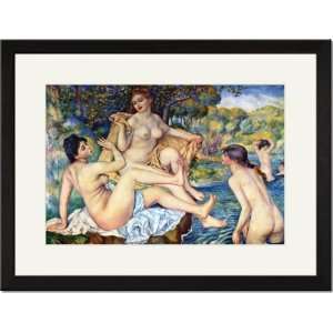    Black Framed/Matted Print 17x23, The Large Bathers