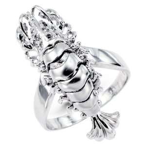  Womens New 14k White Gold Lobster Round CZ Ring Jewelry