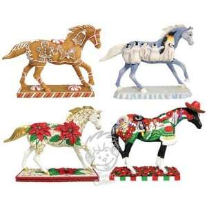Painted Ponies Set of 4 Holiday 2007 