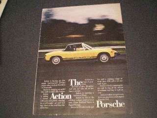 1973 Porsche 914 Yellow Car Ad The Action Porsche  