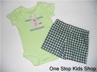 MY FIRST EASTER Baby Boy 0 3 6 Months OUTFIT Shirt Set  
