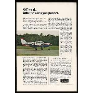  1973 Beechcraft Baron Airplane Print Ad (9070)
