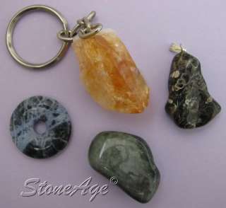 SET WORK MONEY Stone Crystal Stones Key Chain Pendant  