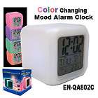 Color Changing Digital LED Mood Alarm Clock w/Temp Dis  