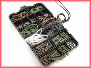 Carp Fishing Tackle Box Bundle hooks lead safety clips  
