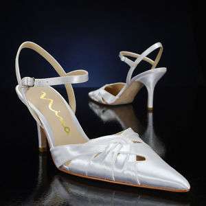 Nina Arlene Size 7 White Bridal Shoes  