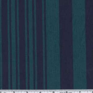  45 Wide Westminster Wovens   2 Tone Stripe Indigo Fabric 