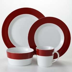  Food Network Banded Red Place Setting