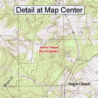 USGS Topographic Quadrangle Map   Harris Chapel, Texas (Folded 