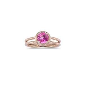   89 Cts Mystic Pink Topaz Solitaire Ring in 14K Pink Gold 6.5 Jewelry