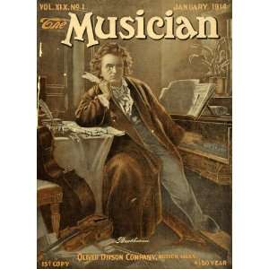  1914 Cover Musician Composer Ludwig van Beethoven Piano 