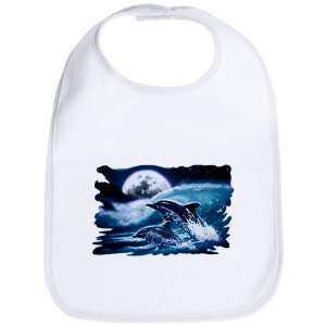 Baby Bib Cloud White Moon Dolphins 
