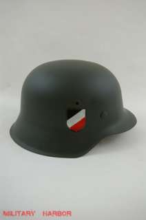 WWII German M42 helmet field gray replica steel decal  
