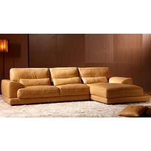  Ultra Modern Brown Leather Sectional Sofa