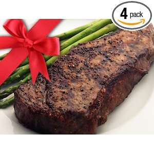 Elite Black Angus Beef Kansas City Strip Steak Bone In Gift Box