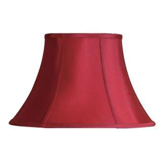 NEW 11 in. Wide Bell Shaped Lamp Shade, Red, Faux Silk Fabric, Laura 