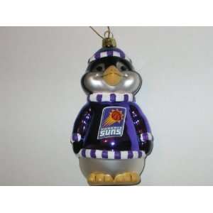  PHOENIX SUNS 5 1/2 tall and 3 wide Blown Glass Penguin 