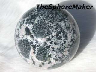 Siaz 2.75 ORBICULAR GRANITE SPHERE ORBICULITE STONE BALL BLACK WHITE 