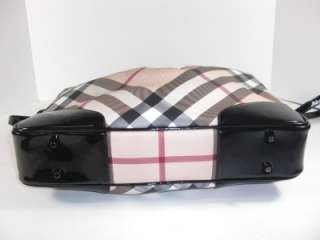 Burberry Nova Black Check Tote Handbag Purse Authentic  