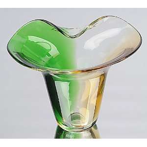   Design Hand Blown Glass Art   Flood Your Love Hugh Fan Mouth Love Vase