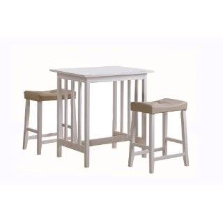 Homelegance Scottsdale 3 Piece Counter Table and Stools, White