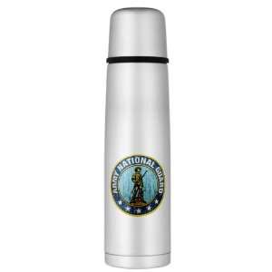  Large Thermos Bottle Army National Guard Emblem 