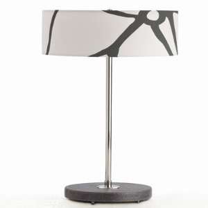 Lyn Gray Shagreen Embossed Leather Polished Nickel Lamp with Gray Silk 