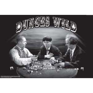   Poster   Three Stooges Dunces Wild Poker Party Print 