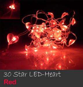   LED AA BATTERY String Fairy Light Xmas Party Supplies Red Star  