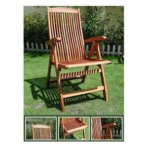  Vifah Outdoor Wood Reclining Chair 25L X 22W X 41H 