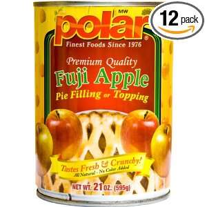 MW Polar Foods Fuji Apple Pie Filling, 21 Ounce Cans (Pack of 12 